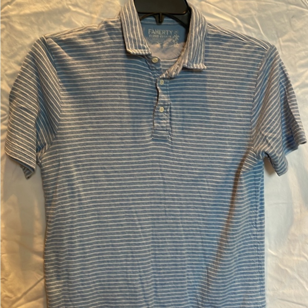 Faherty Cloud Cotton Polo Size M